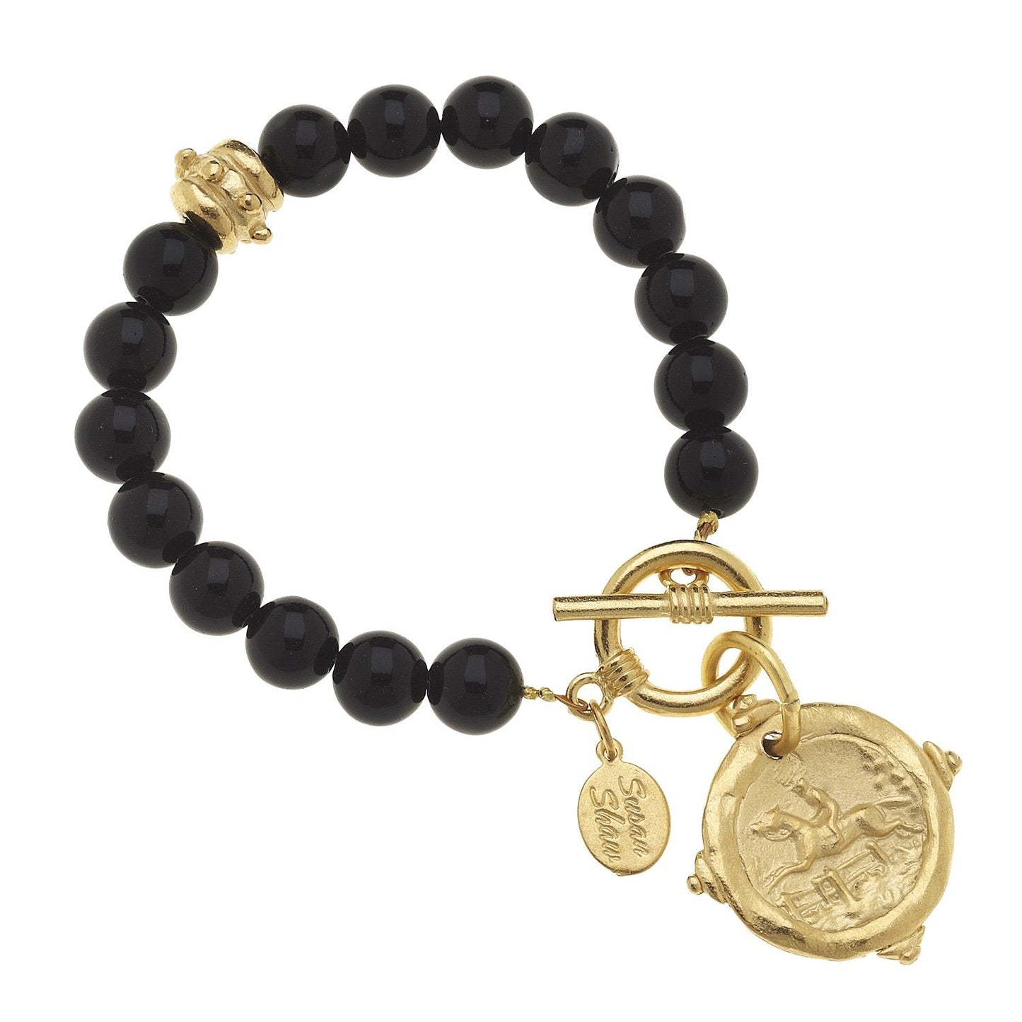 Equestrian Style Stone Toggle Bracelet