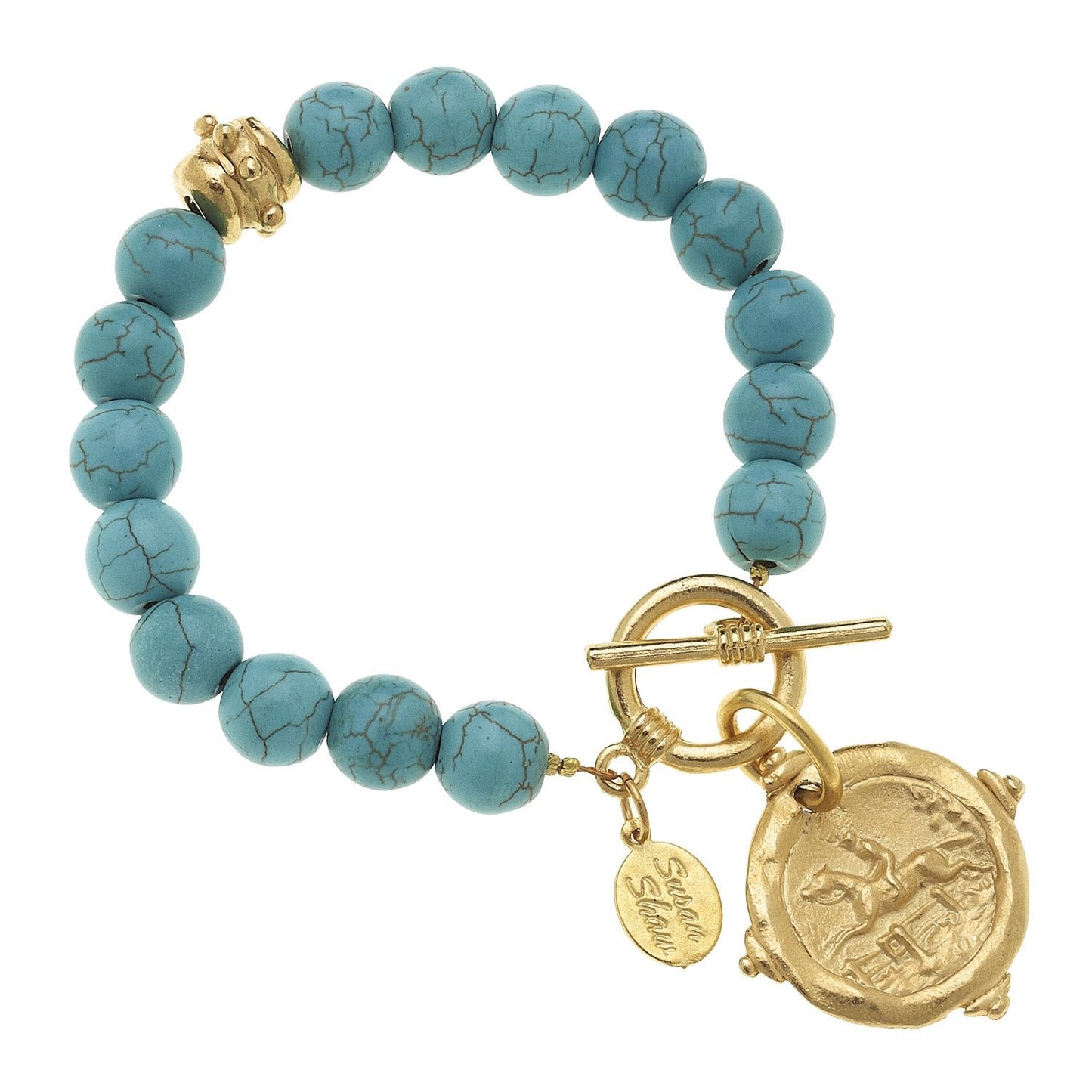 Equestrian Style Stone Toggle Bracelet