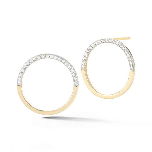 Medium Halfmoon Hoops Made of 14kt Gold