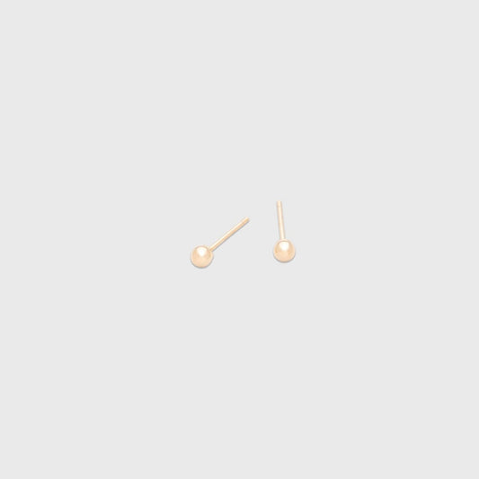 14k Gold Ball Stud Earrings