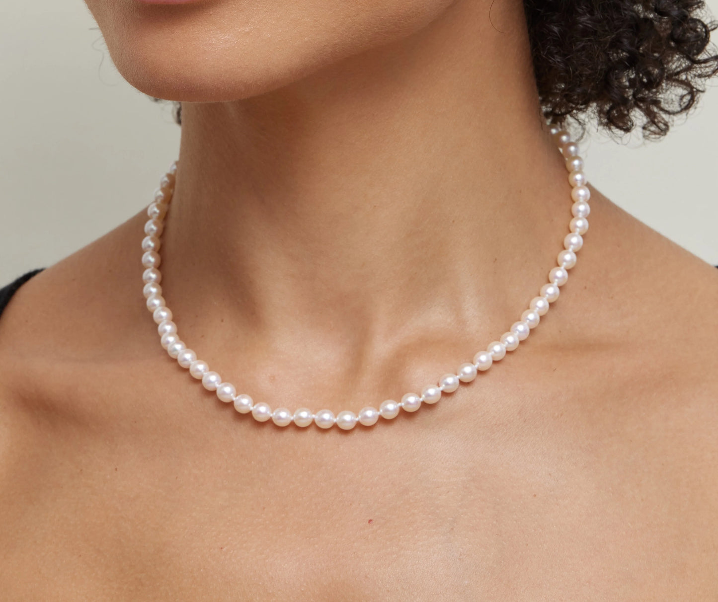 Akoya White Pearl Necklace 5.0-5.5mm AA Quality