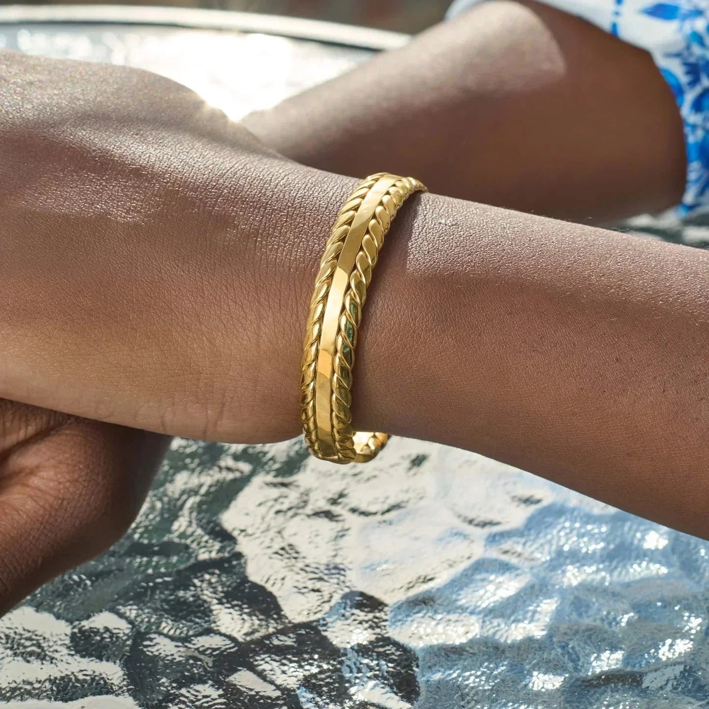 Leaf Design Cuff Bracelet and Earrings Set