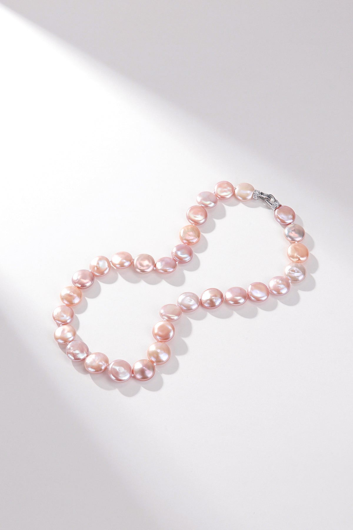 Pink Coin Baroque Pearl Strand Necklace and Bracelet