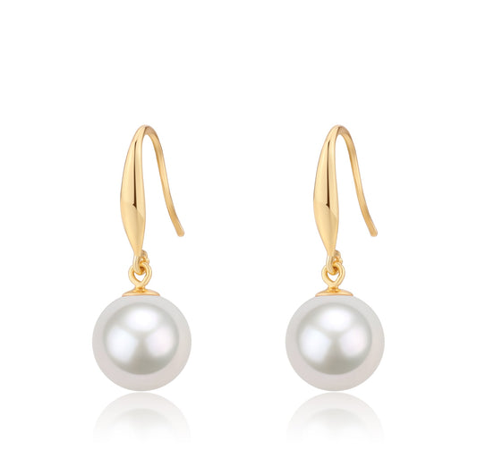 Freshwater Pearl Classic Hoop Earrings 10-11mm