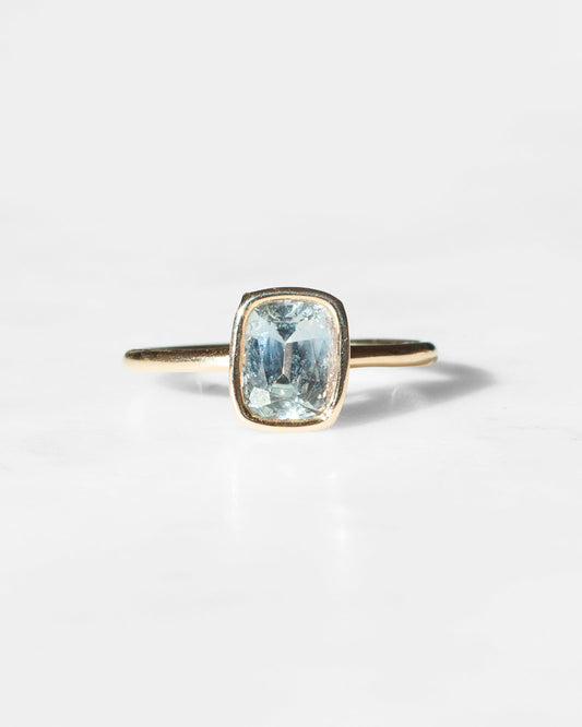 Pale Blue Sapphire 14K Floating Ring