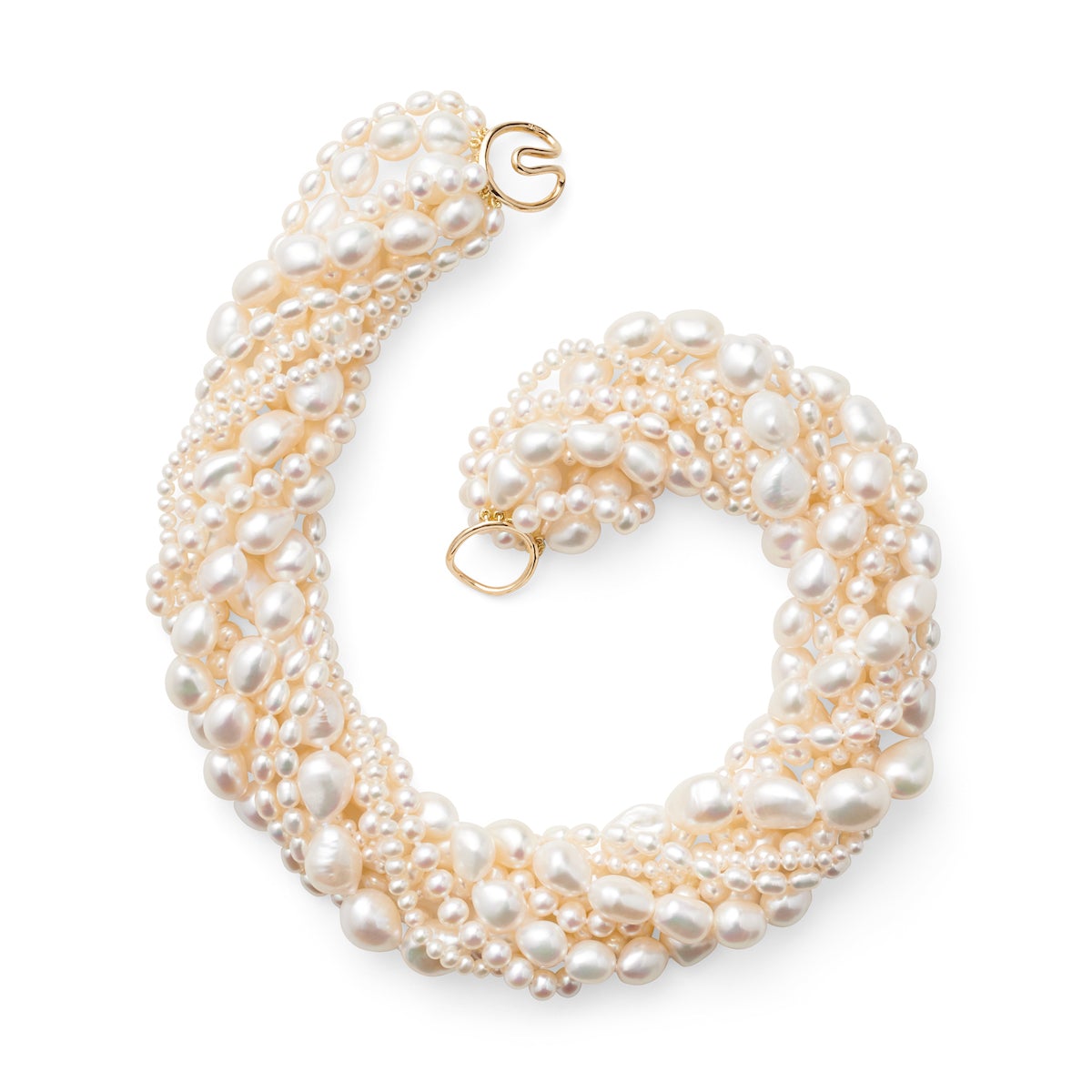 Baroque Pearl Eight-Strand Necklace in Elegant Design