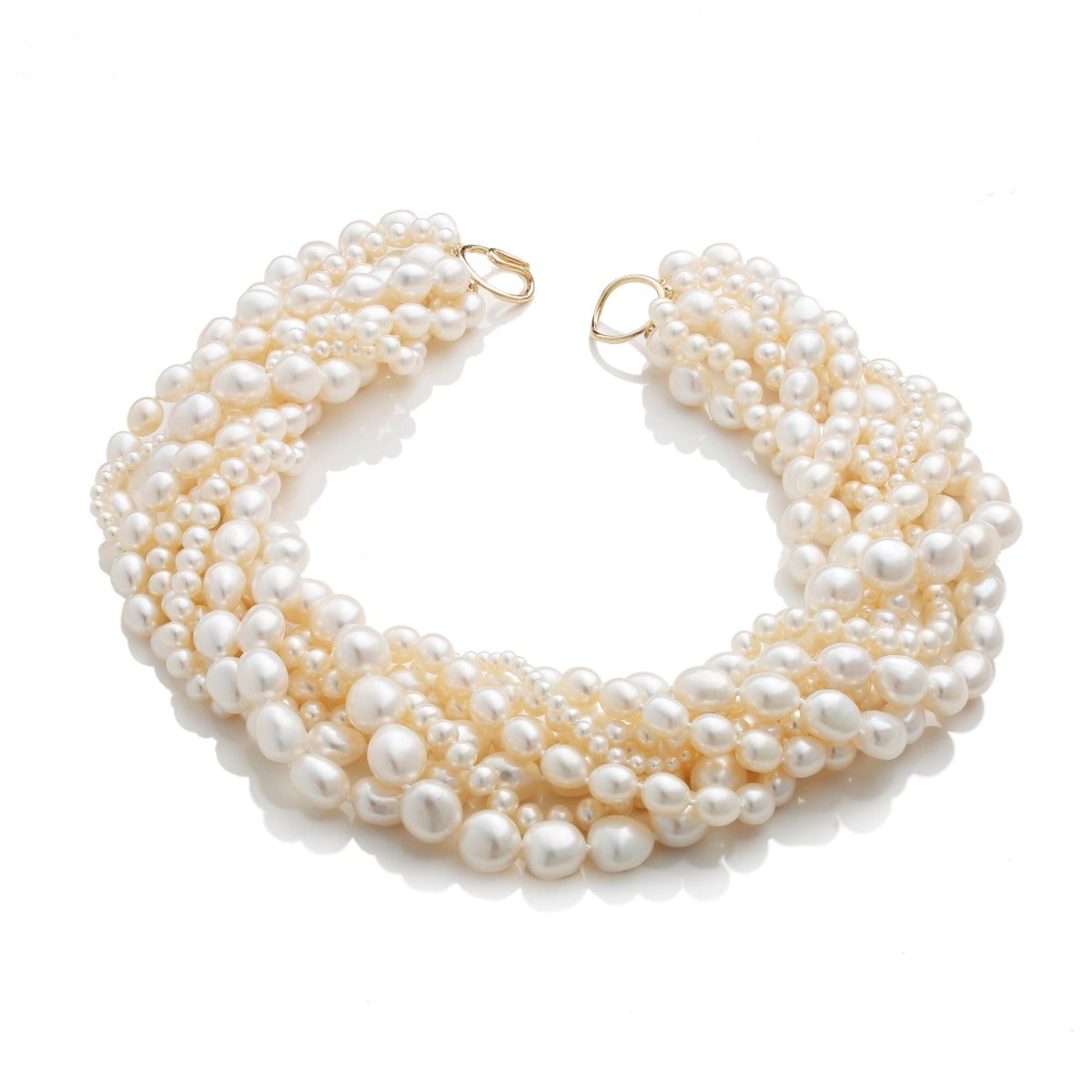 Baroque Pearl Eight-Strand Necklace in Elegant Design