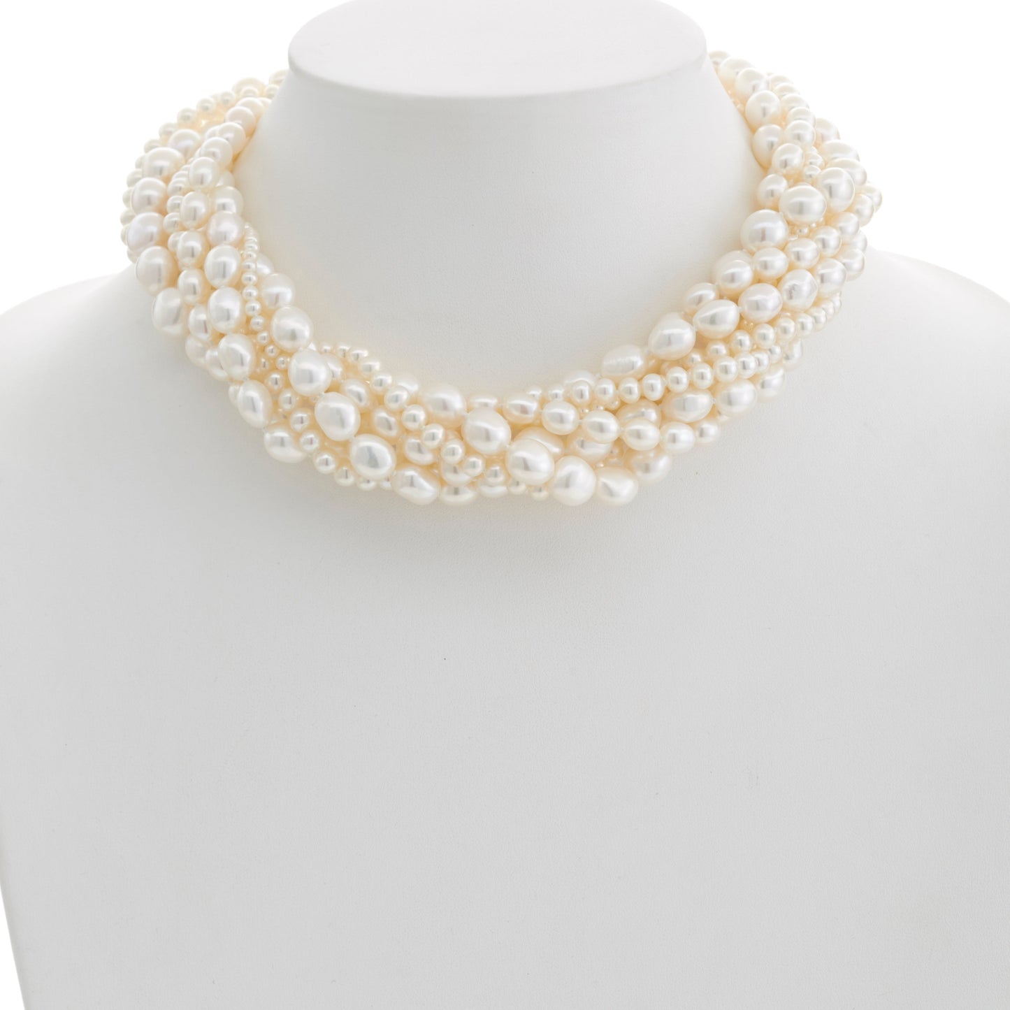 Baroque Pearl Eight-Strand Necklace in Elegant Design