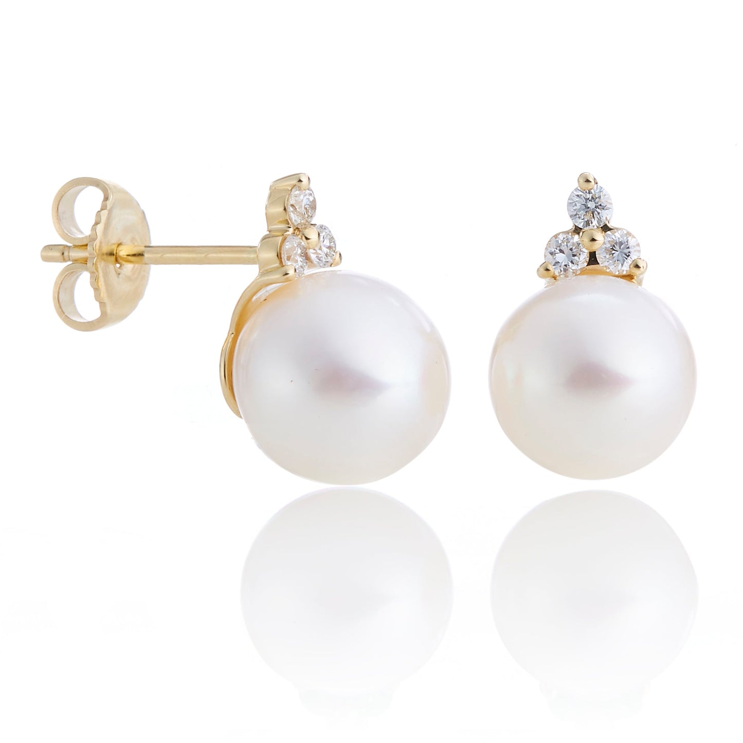 Pearl and Diamond Earrings Stylish Design