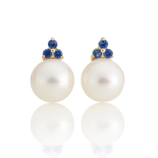 Pearl and Sapphire Earrings for Elegant Style