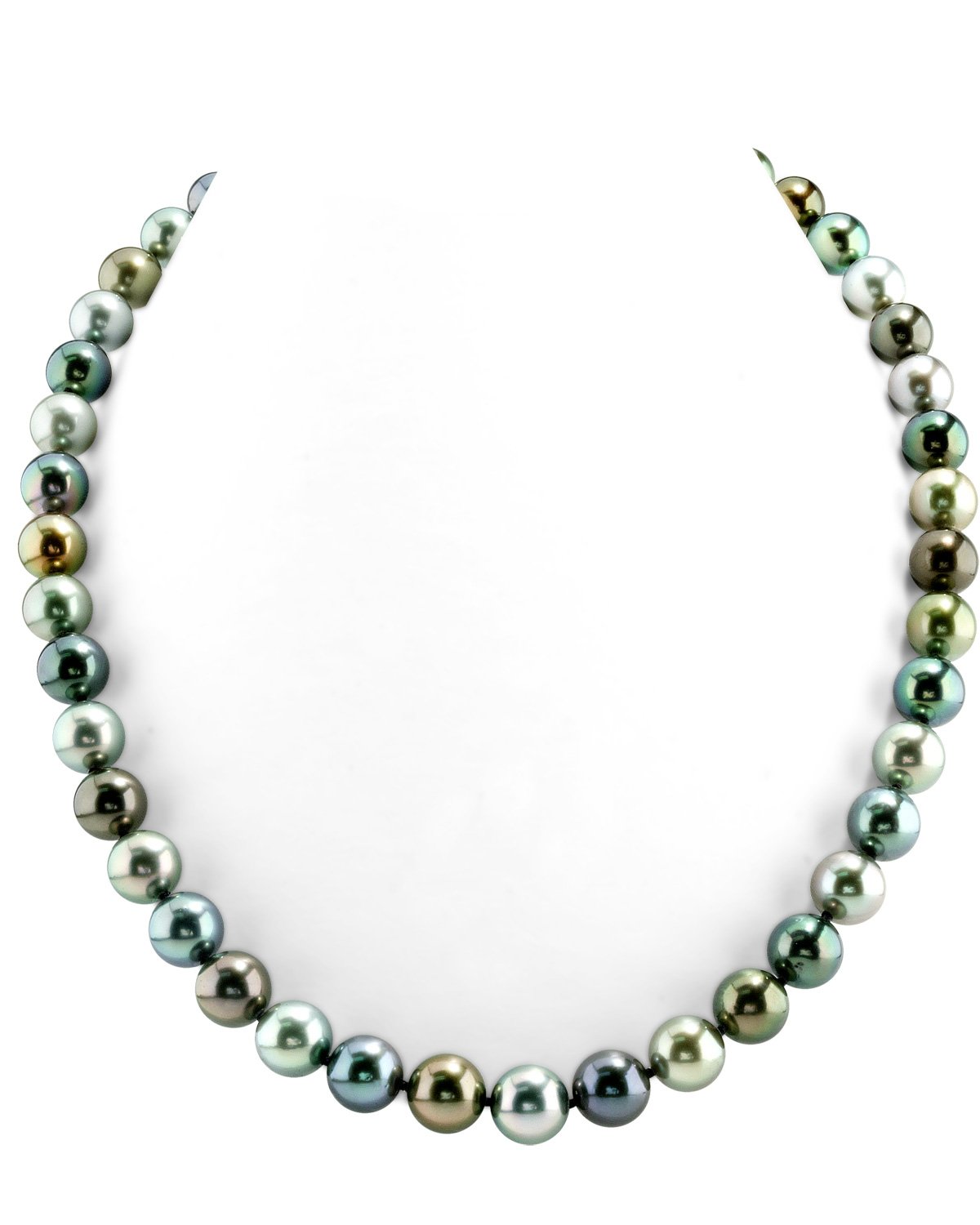 Multi-Color Tahitian Pearl Necklace 8.0 to 10.0mm