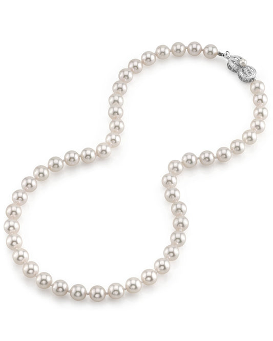 White Hanadama Akoya Pearl Necklace 8.0-8.5mm