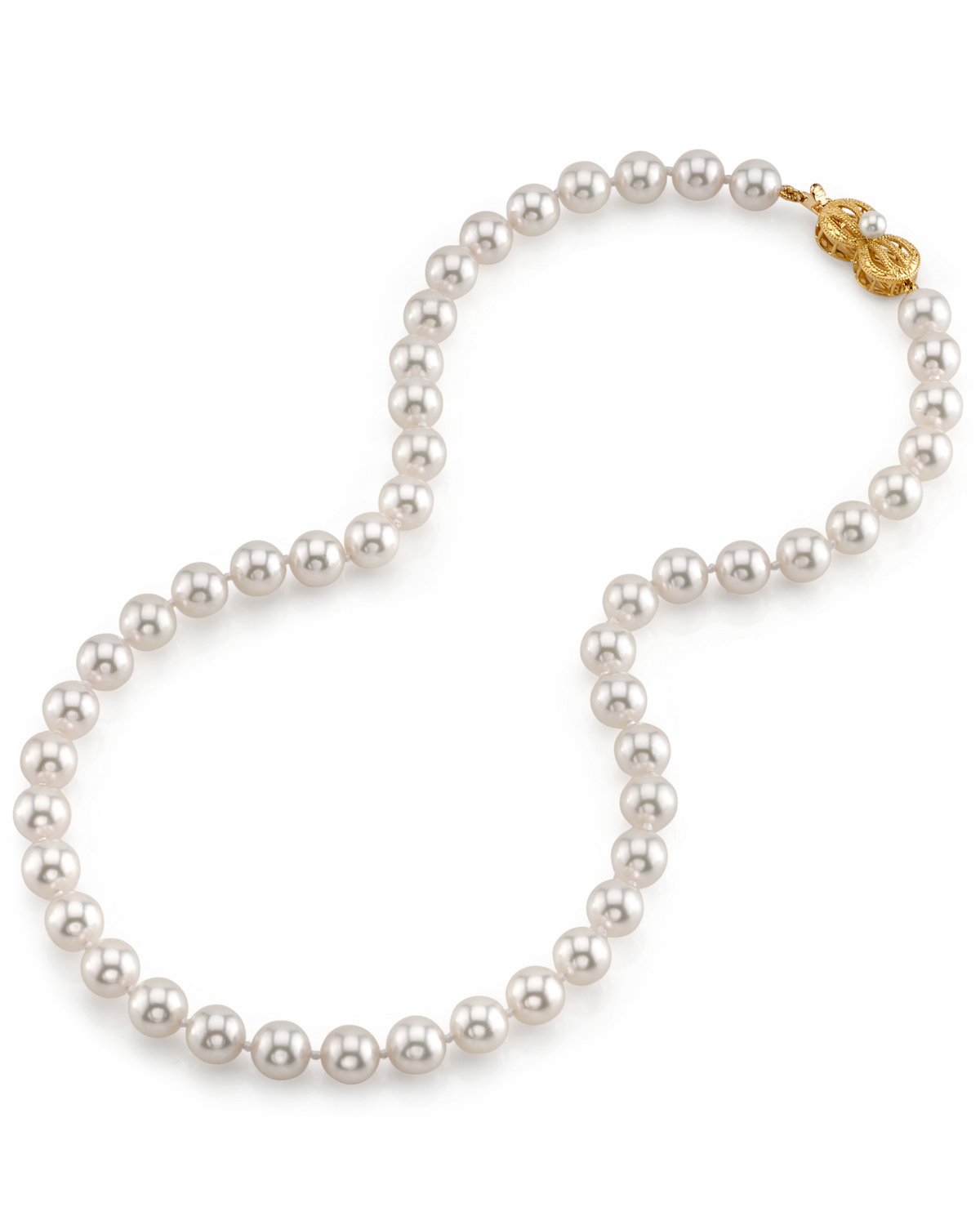 White Hanadama Akoya Pearl Necklace 8.0-8.5mm