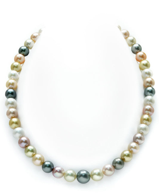 Multicolor Freshwater Pearl Necklace in Pastel Shades