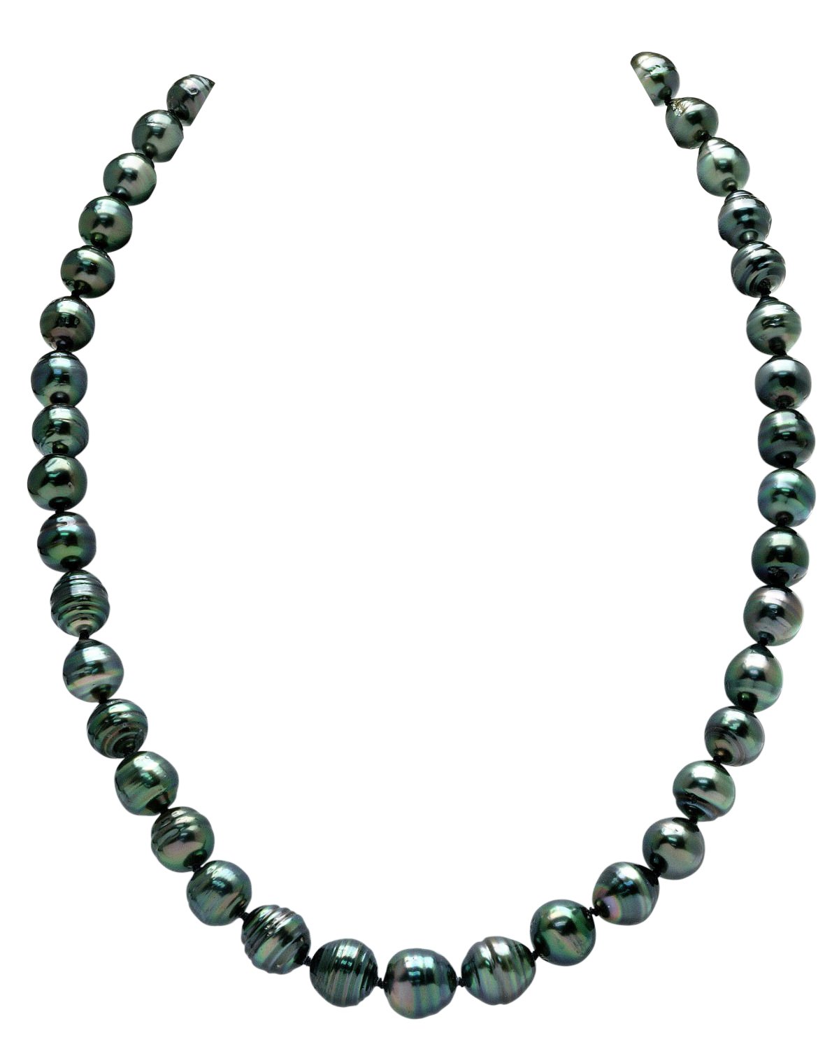 Dark Tahitian Baroque Pearl Necklace in Fine Quality