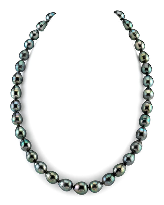 Tahitian Baroque Pearl Necklace in Dark Colors