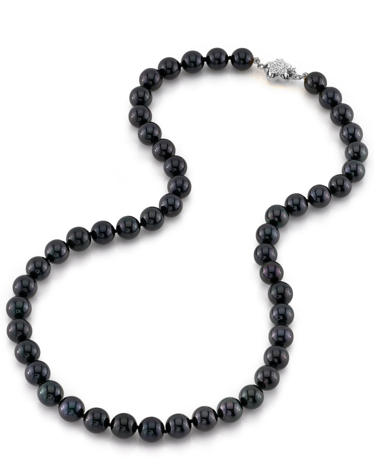 Black Akoya Pearl Necklace 8.0-8.5mm AAA Quality