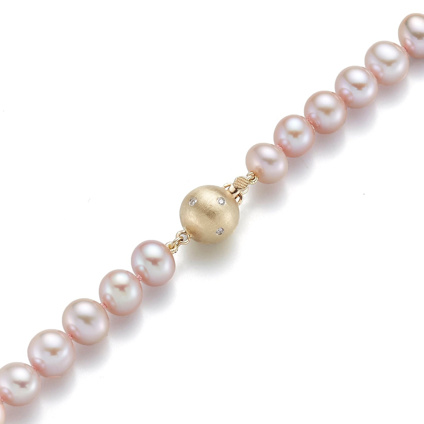 Pink Pearl Necklace with 7mm Beads