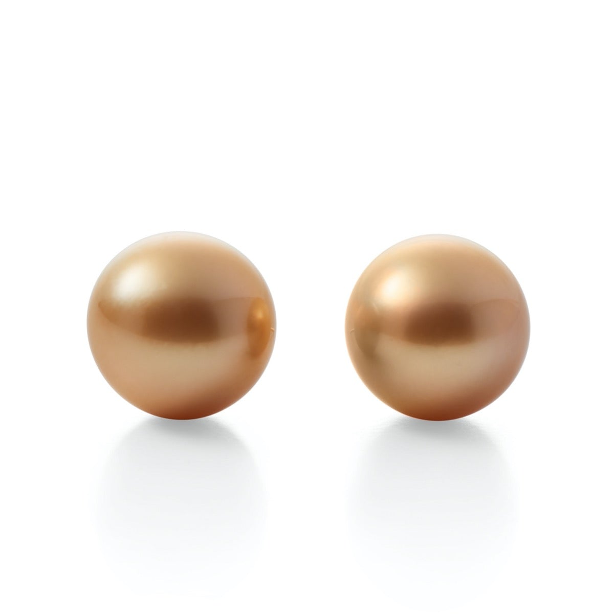 Elegant Golden South Sea Pearl Earrings 12.5mm