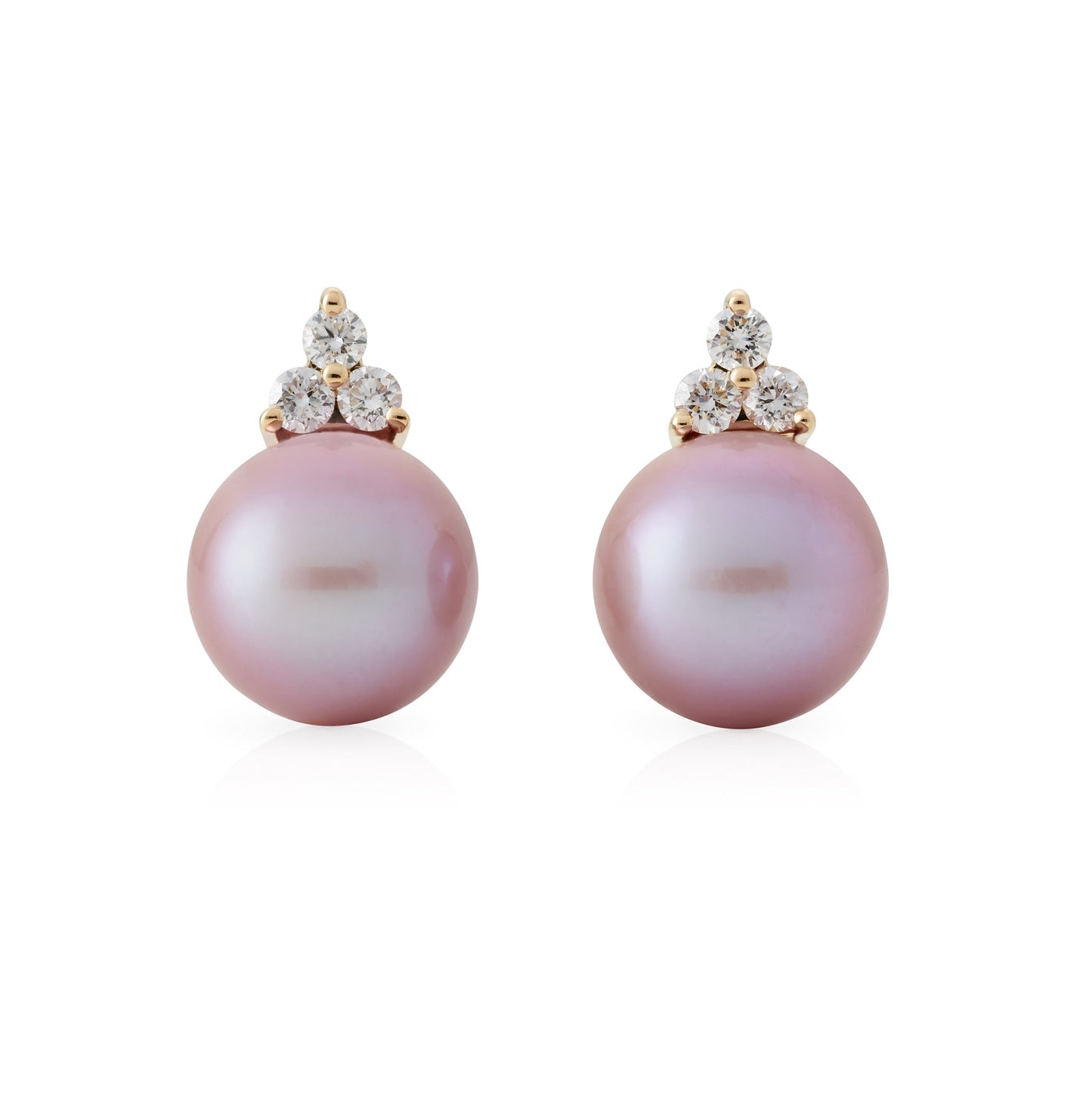 Pink Pearl and Diamond Earrings Design