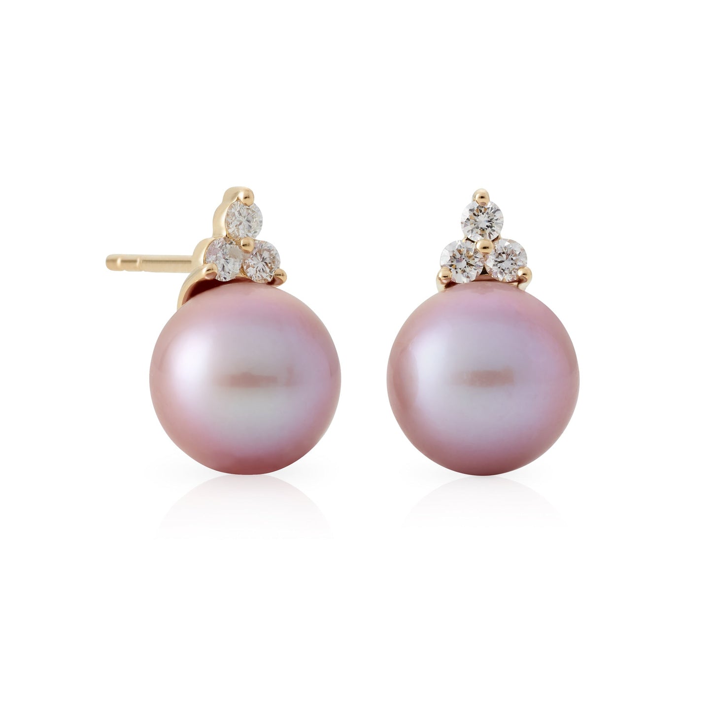 Pink Pearl and Diamond Earrings Design