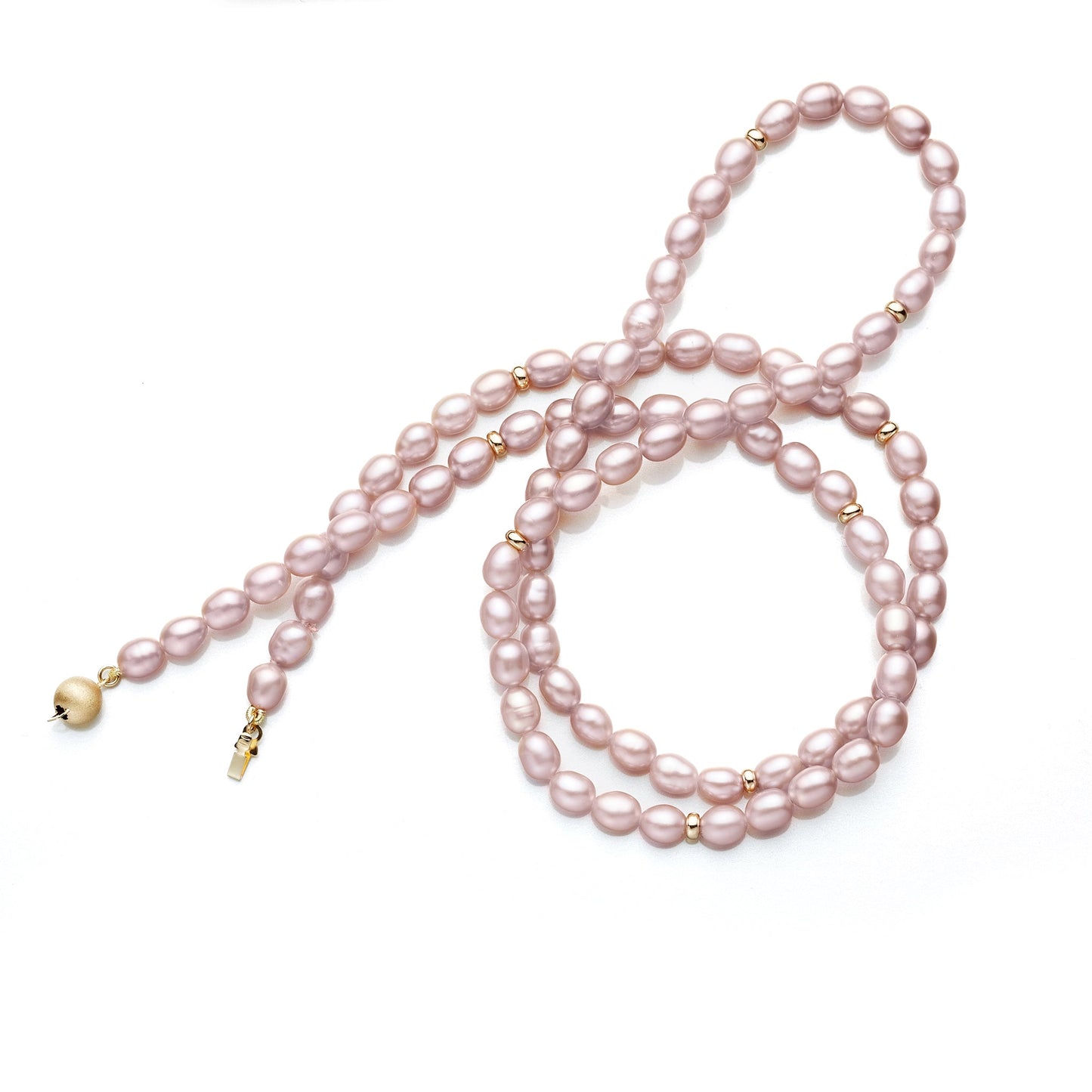 Pink Pearl and Gold Wrap Bracelet for Women