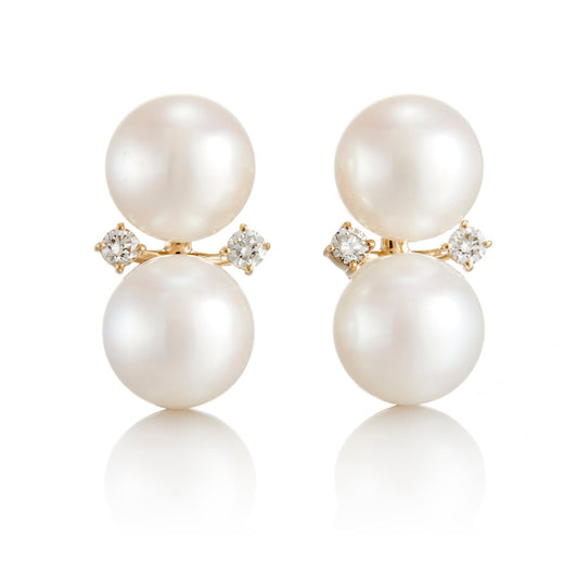 Pearl and Diamond Earrings for Elegant Style