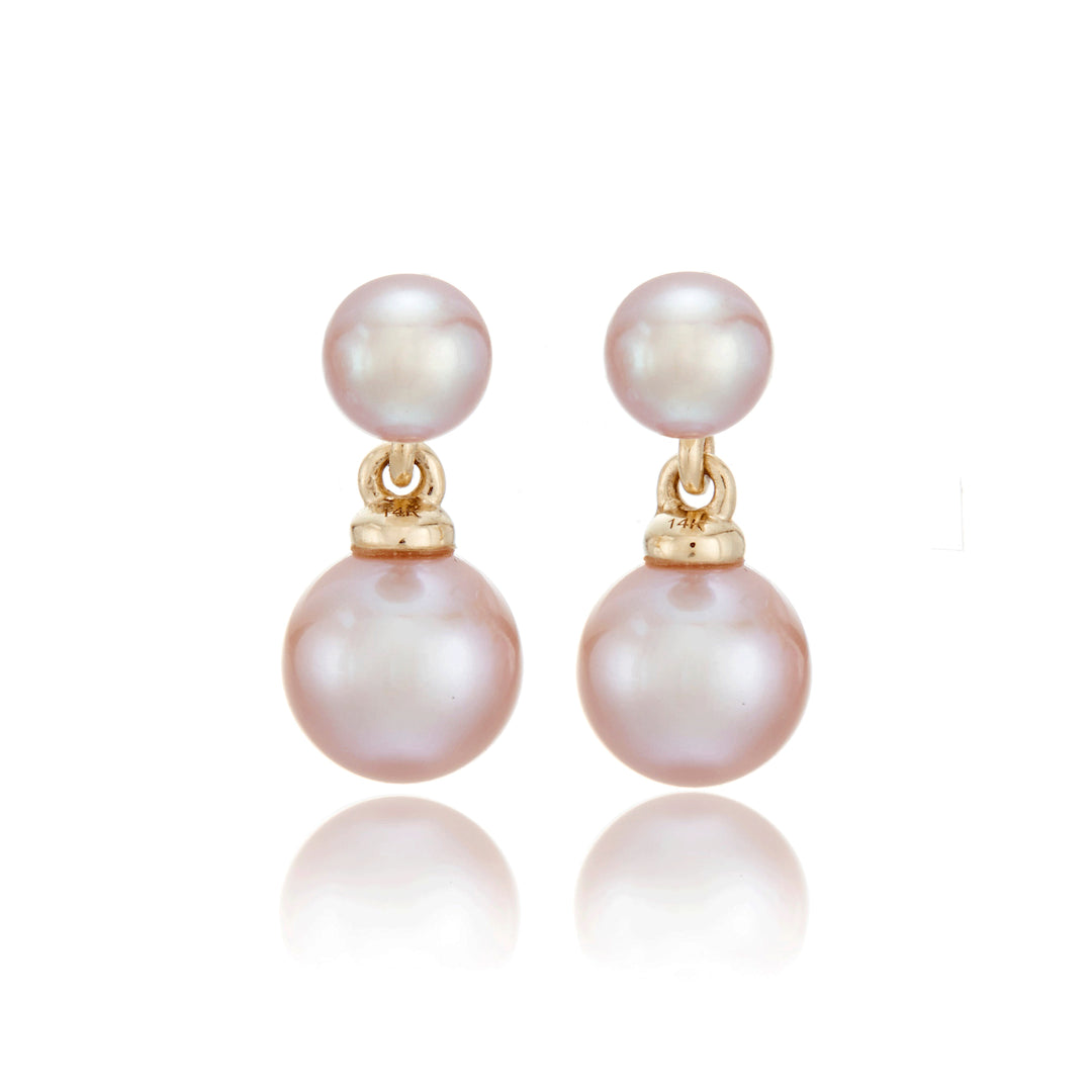 Pink Pearl Earrings Stylish Design