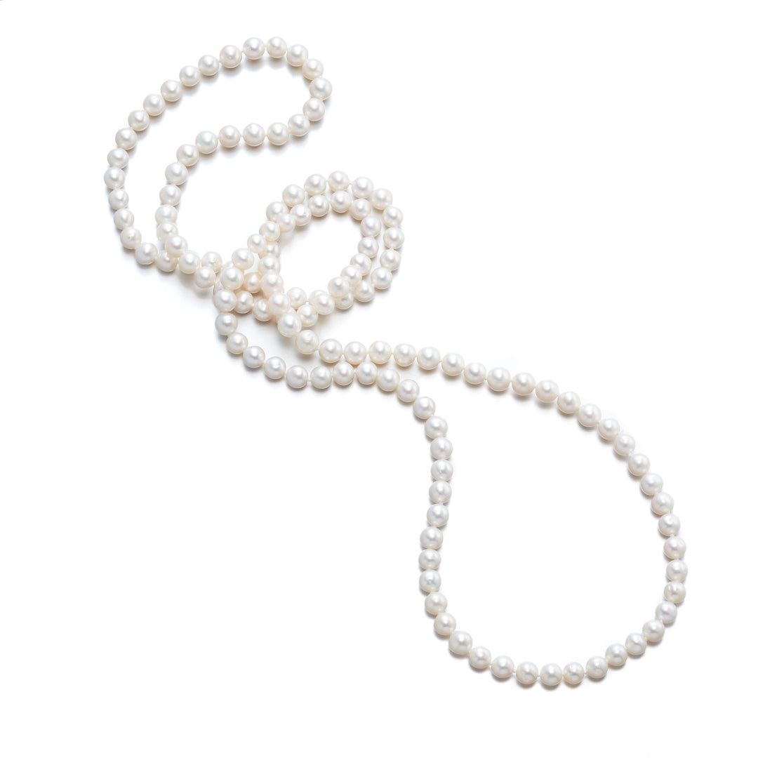 6mm Pearl Rope Style Necklace