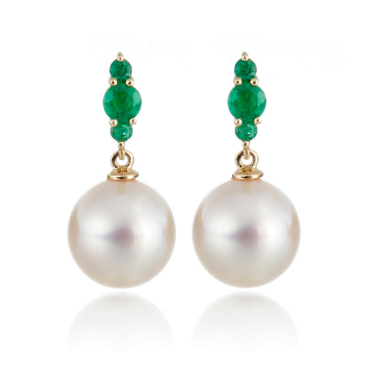 Pearl and Emerald Earrings 2