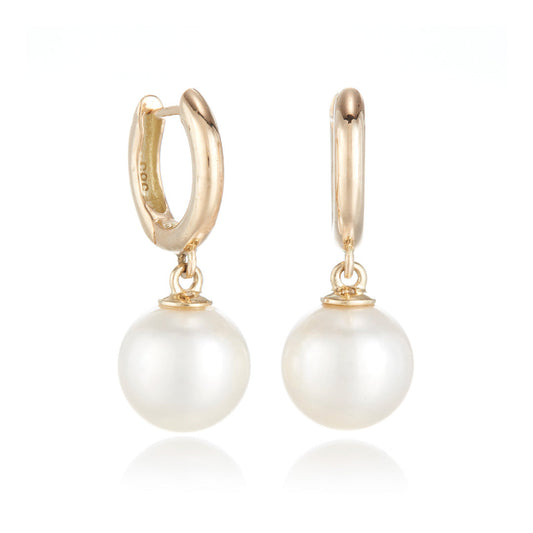 White Pearl Earrings Elegant Design