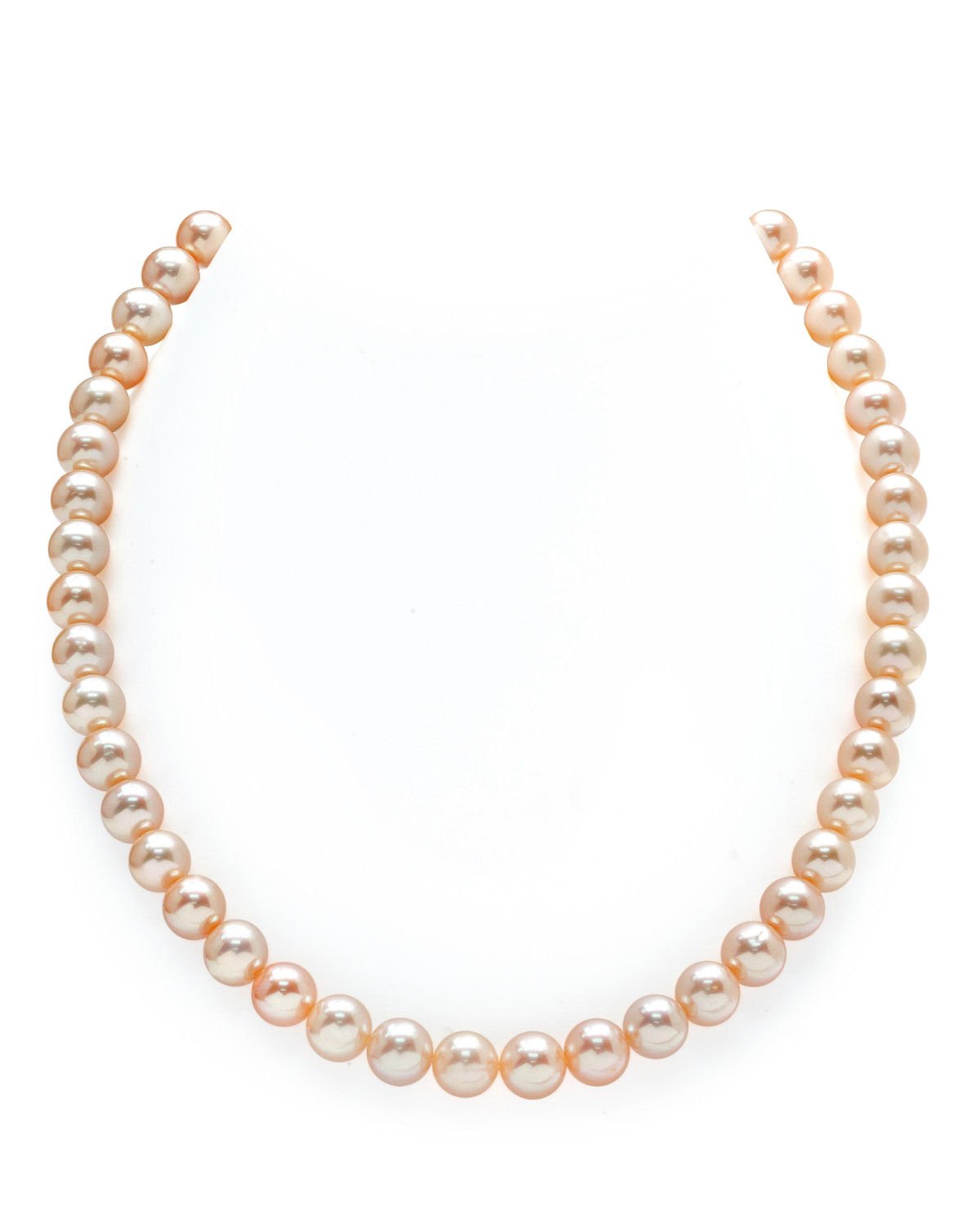 Peach Freshwater Pearl Necklace 8.0-8.5mm AAAA Quality