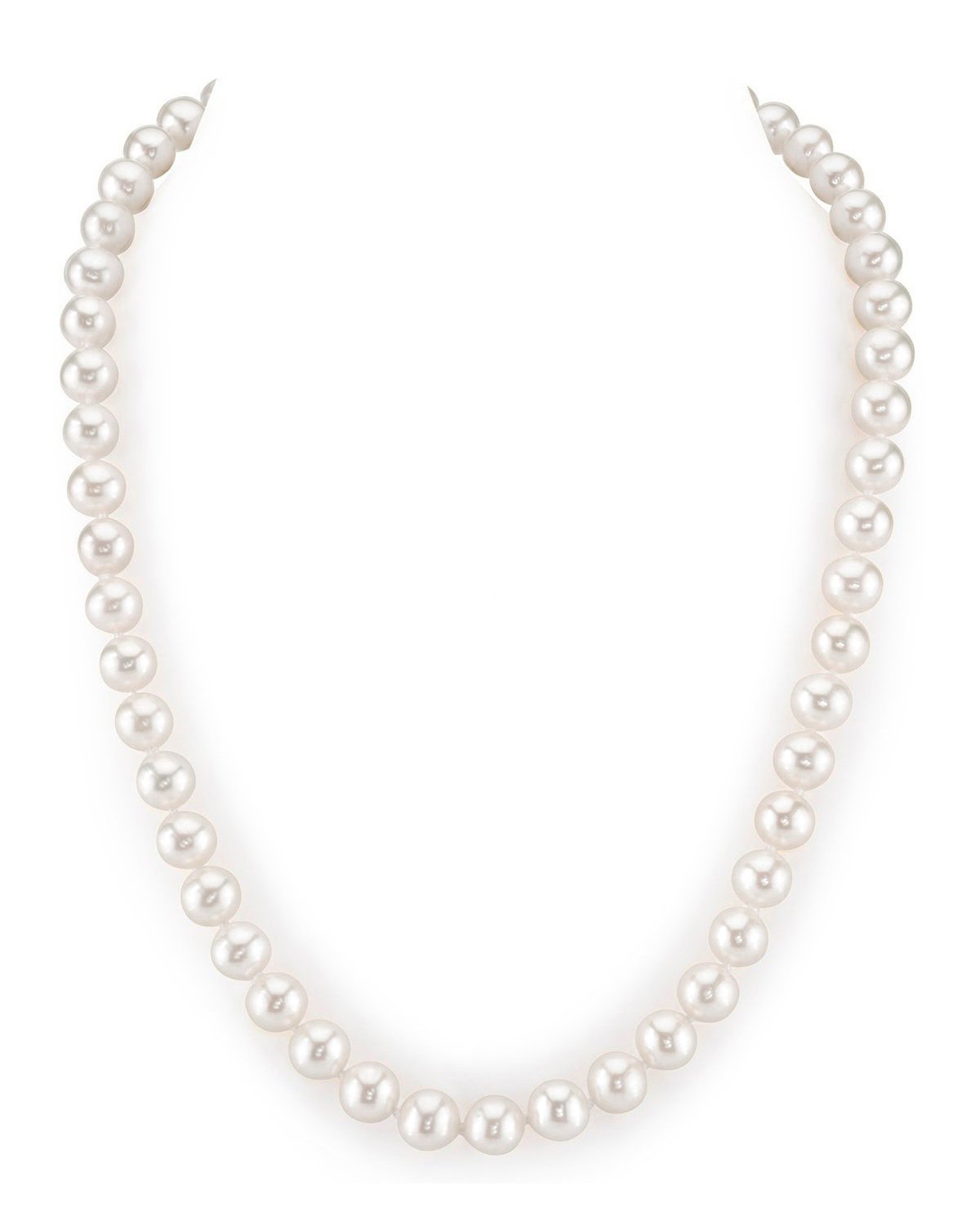 White Freshwater Pearl Necklace 8.0-8.5mm AAAA Grade