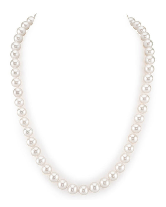 White Freshwater Pearl Necklace 8.0-8.5mm AAAA Grade