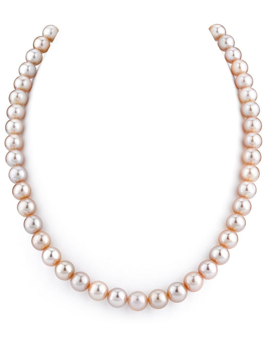 Pink Freshwater Pearl Necklace 8.0 to 8.5mm AAA Quality