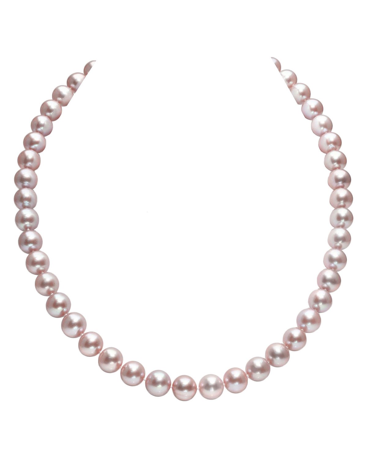 Pink Freshwater Pearl Necklace 8.5-9.5mm AAAA Quality