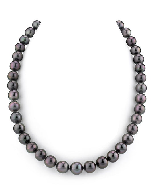 Eggplant Purple Tahitian Pearl Necklace in AAAA Quality