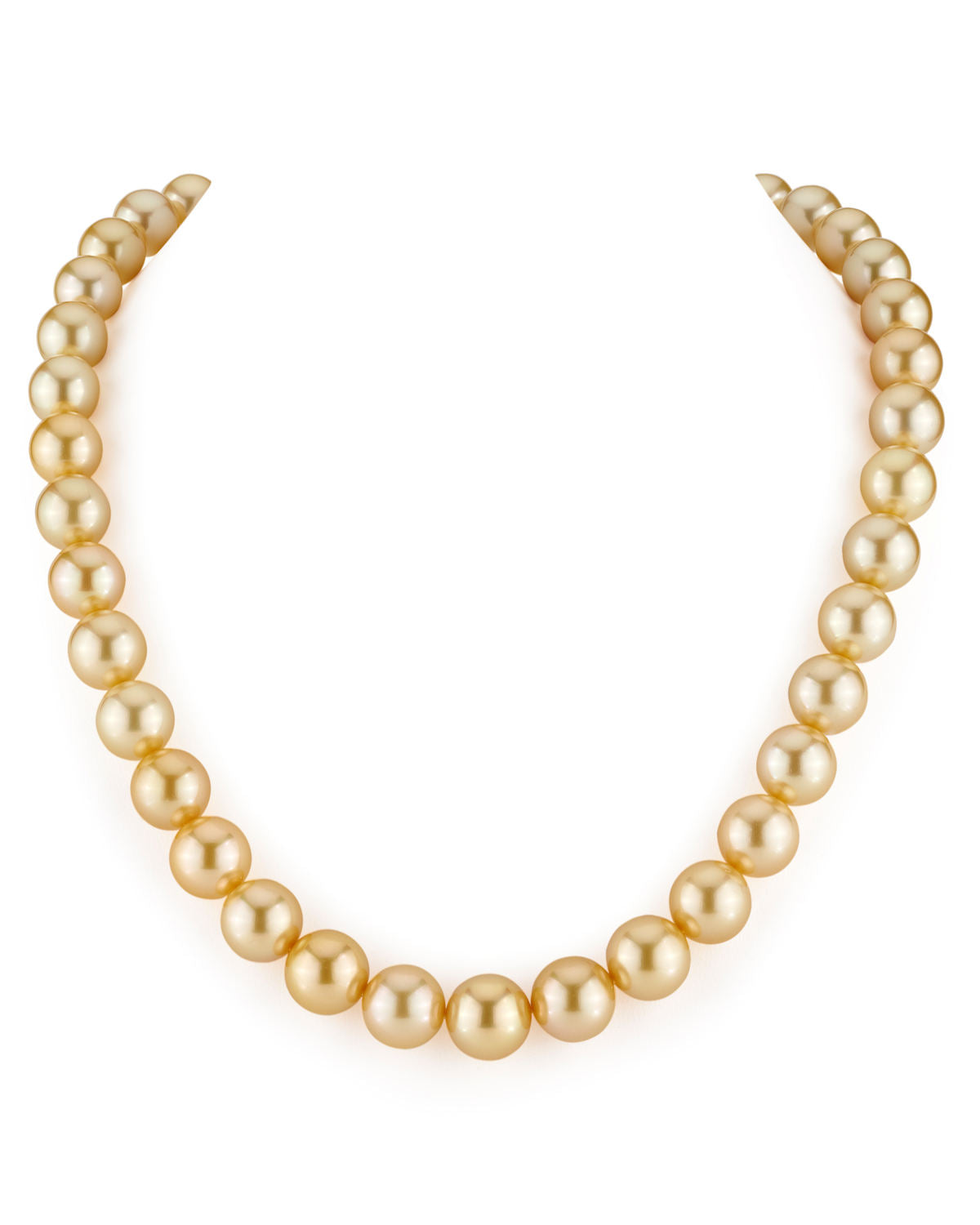 Quality Golden South Sea Pearl Necklace 9 to 11mm