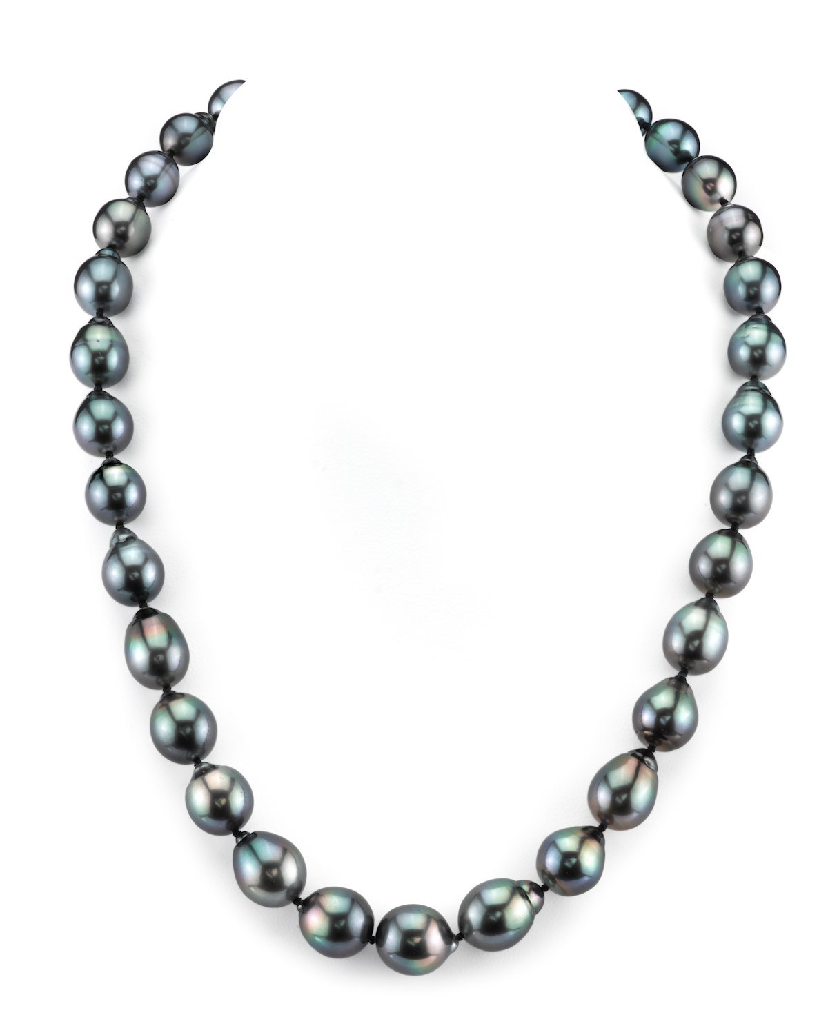 Black Tahitian Baroque Pearl Necklace 9 to 11mm