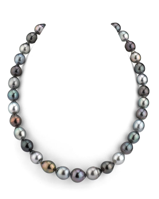 Multi-Color Smooth Drop-Shape Pearl Necklace