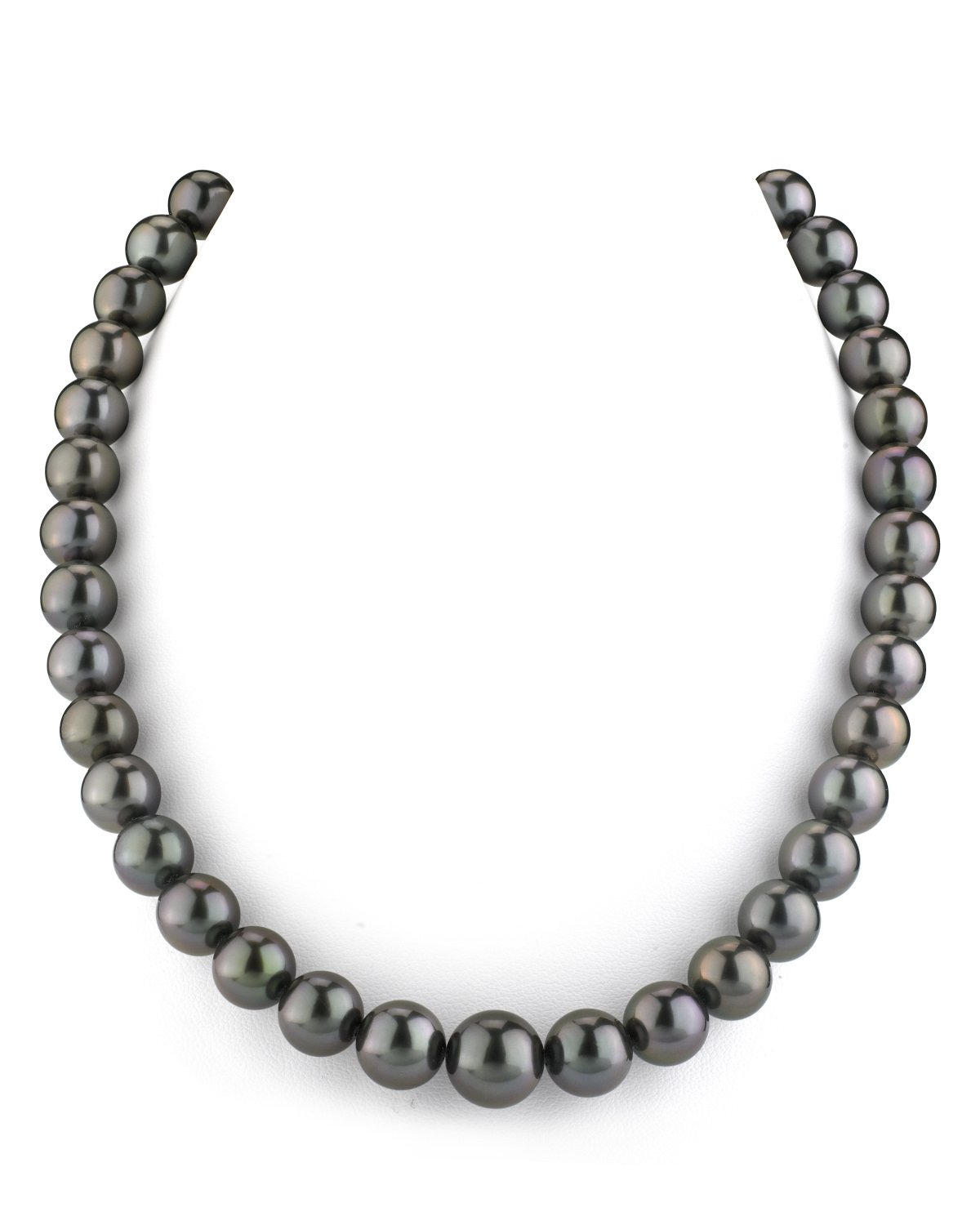 Round Black Tahitian Pearl Necklace in AAAA Quality