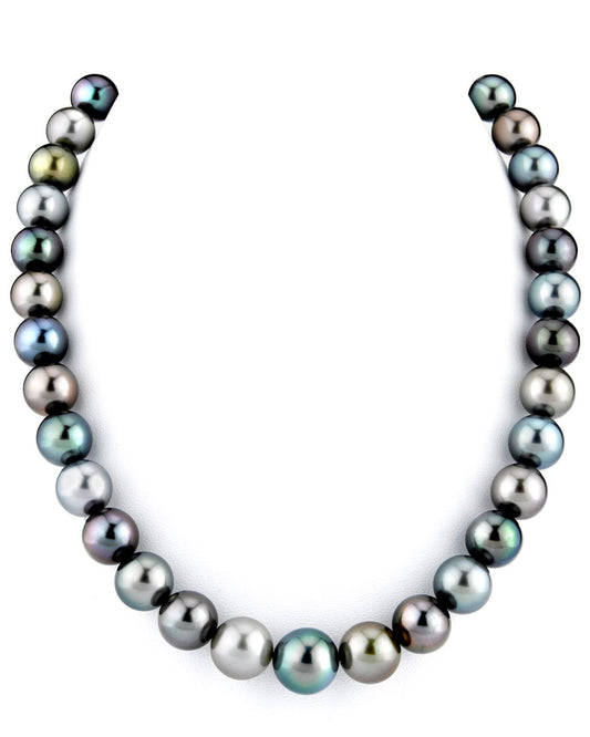 Multi-Color Round Pearl Necklace in Various Sizes