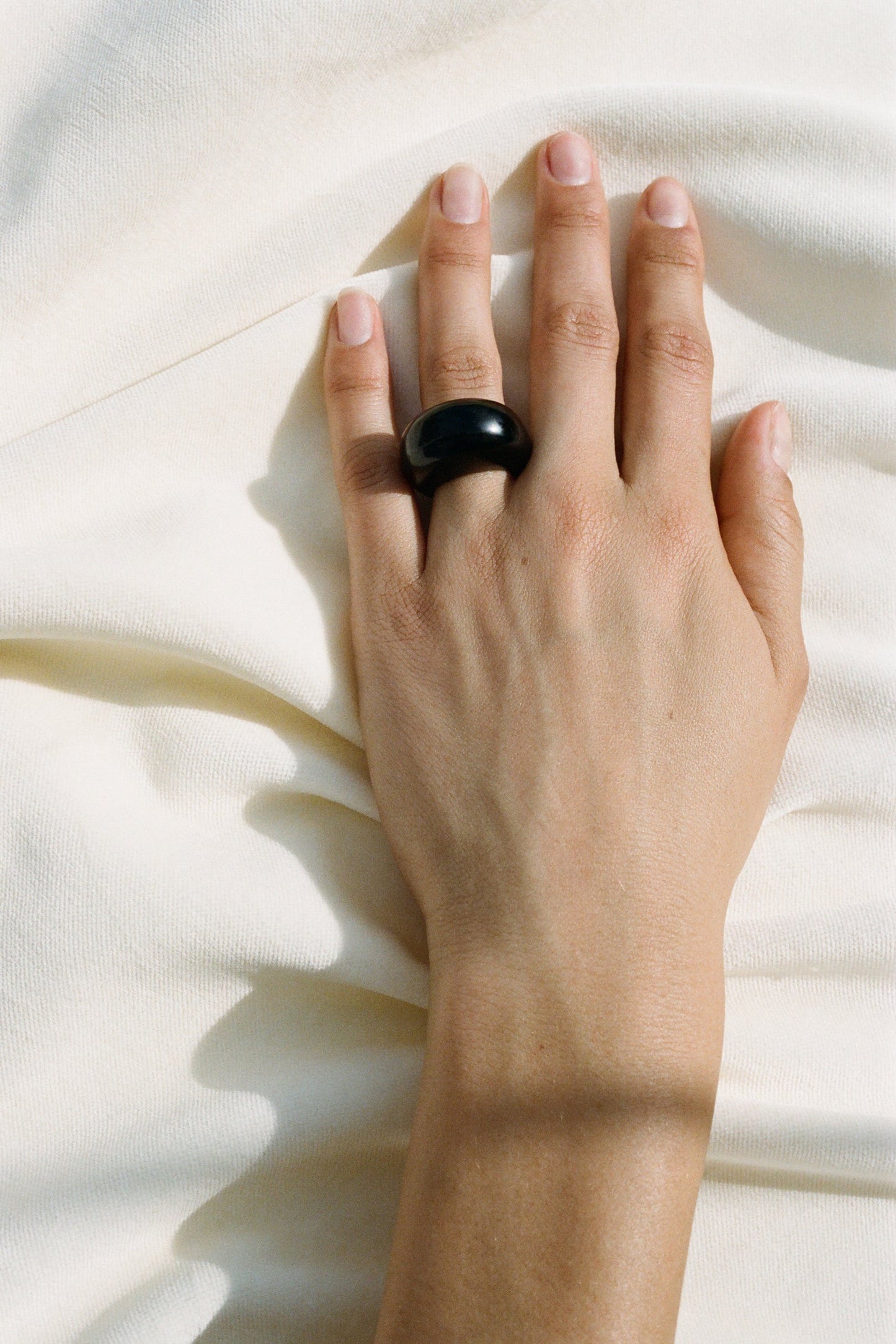 Onyx Medium Donut Style Ring