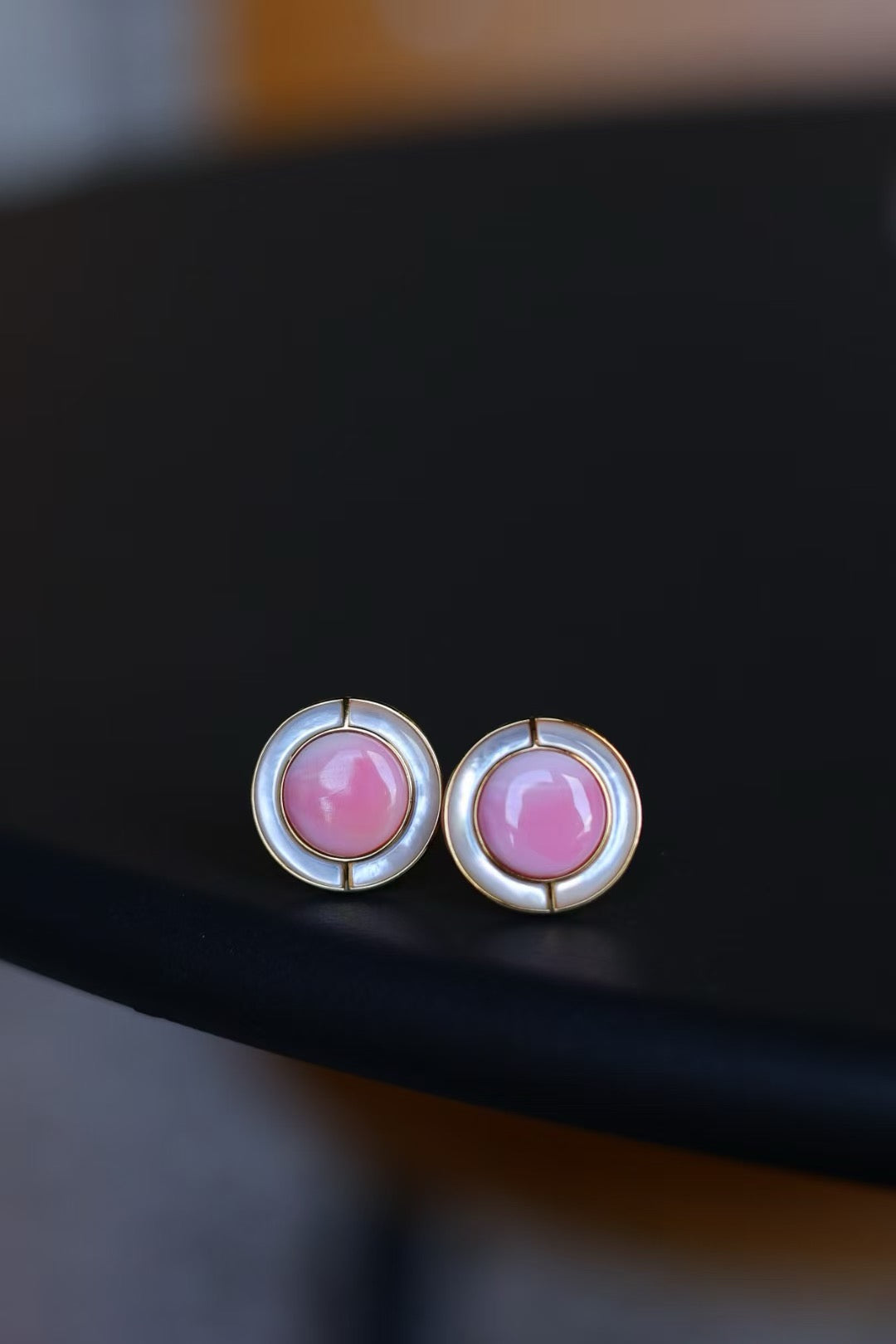 Pink Conch Shell Pearl Earrings for Women