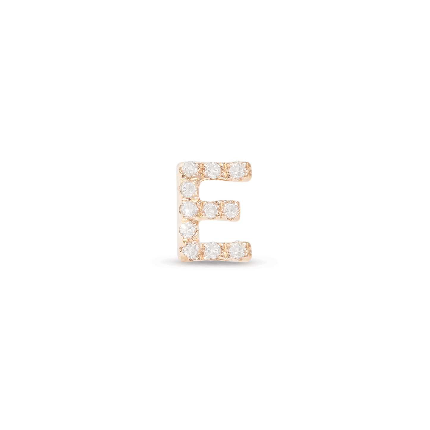 Pave Initial Stud Earrings in All Caps Design