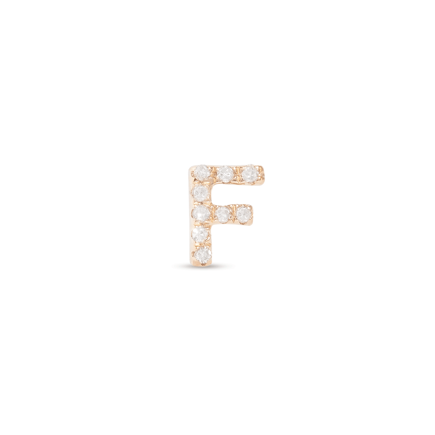 Pave Initial Stud Earrings in All Caps Design