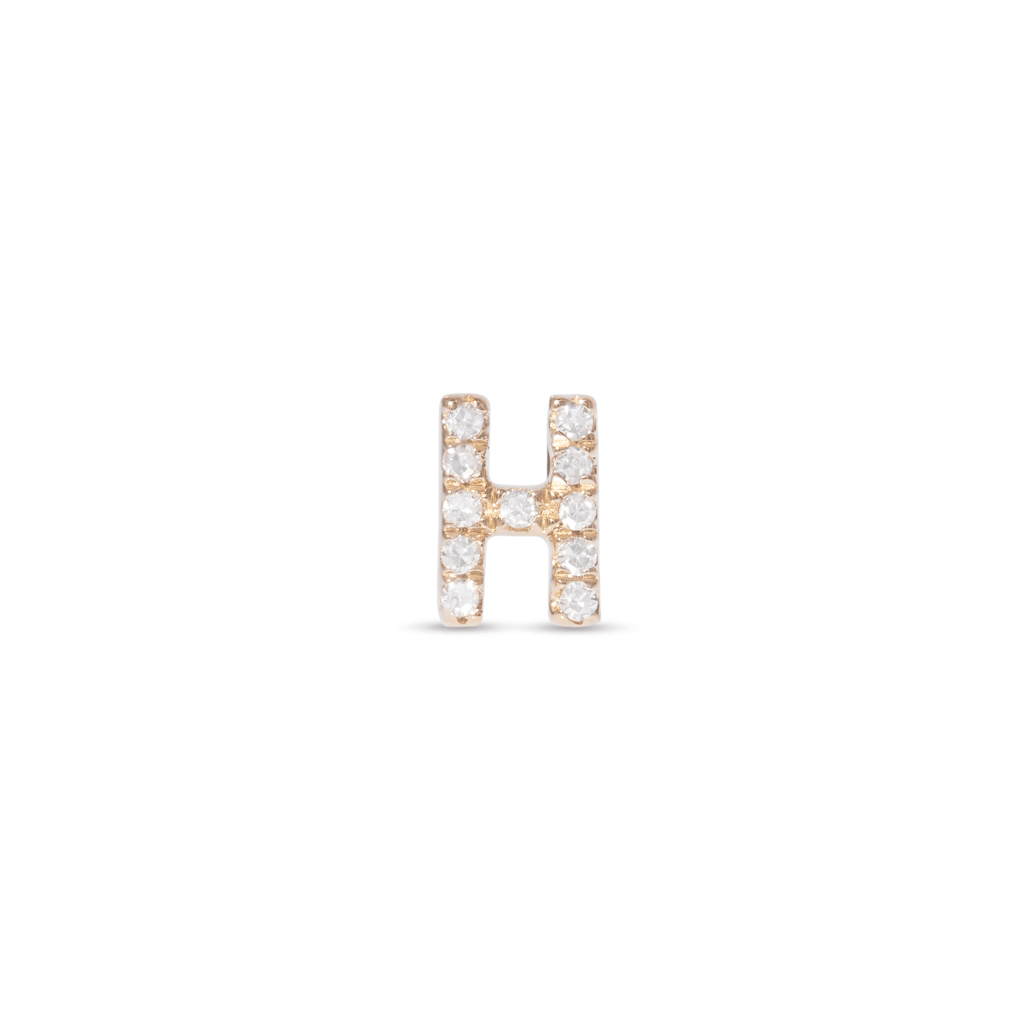 Pave Initial Stud Earrings in All Caps Design