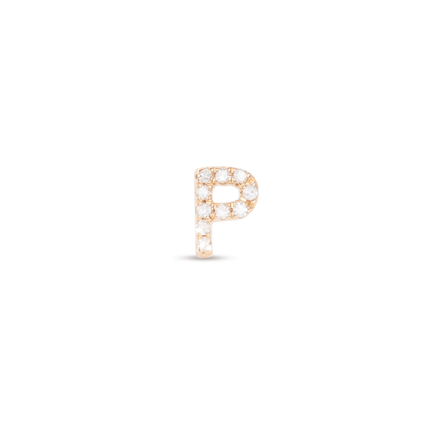 Pave Initial Stud Earrings in All Caps Design