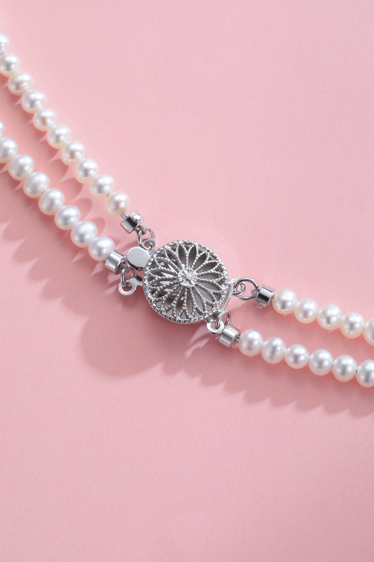 Dainty Dual Strand Freshwater Pearl Necklace