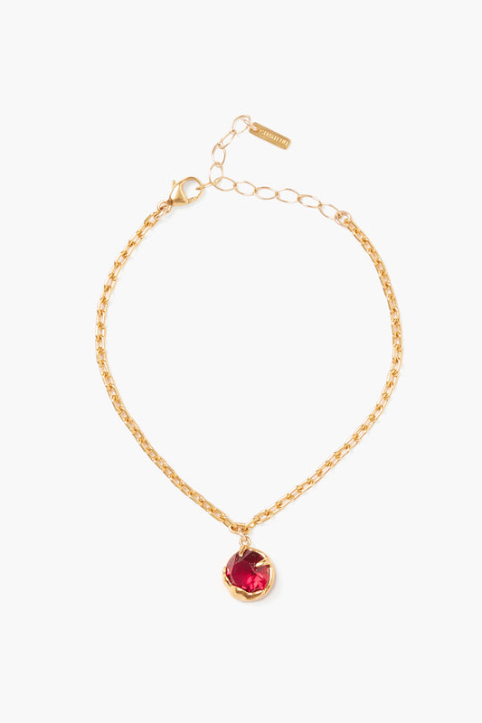 Ruby Crystal July Birthstone Bracelet